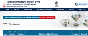 ICSSR Internship 2026