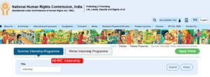 NHRC Summer Internship 2026 | Apply Online for Human Rights Internship