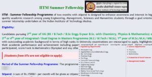 IIT Madras Summer Fellowship 2026: Apply by March 2 (Step-by-Step Guide)