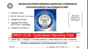 DRDO DLRL Hyderabad Internship 2026: Apply for 75 Paid Seats!